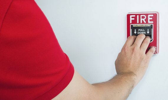 AI-powered commercial fire alarm system installation